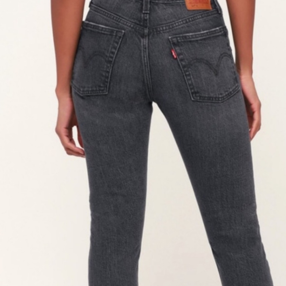 Levis black button fly 501 jeans